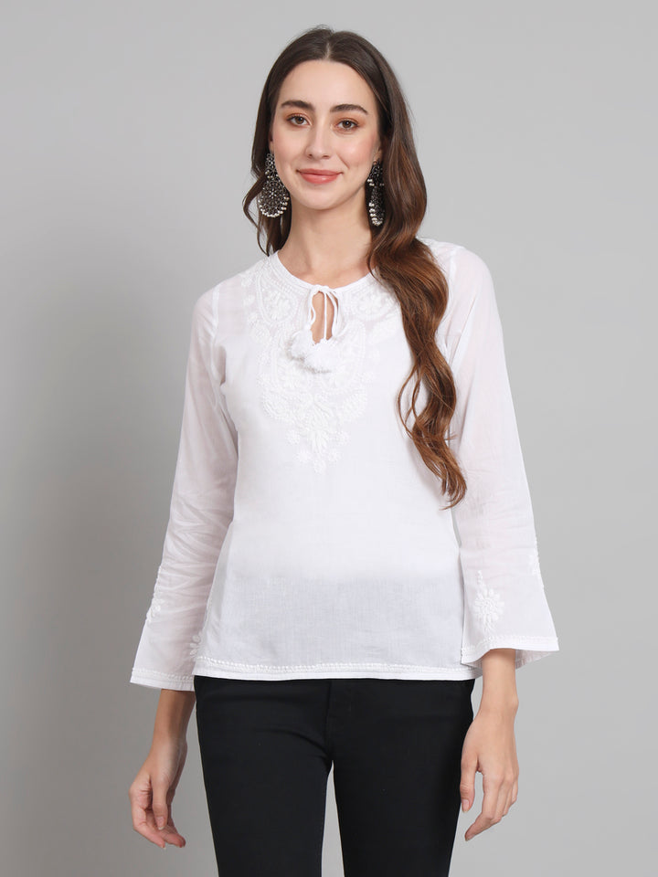 HAND EMBROIDERED COTTON TOP