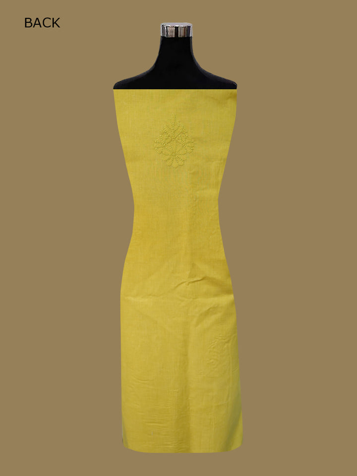 Women Hand Embroidered Chikankari Cotton DressMaterial PCSCU00406FS-GREEN