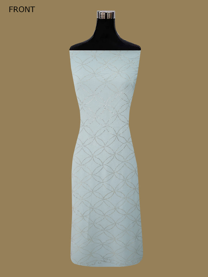 Women Hand Embroidered Chikankari Viscose Georgette Dressmaterial PC4124-WHITE7