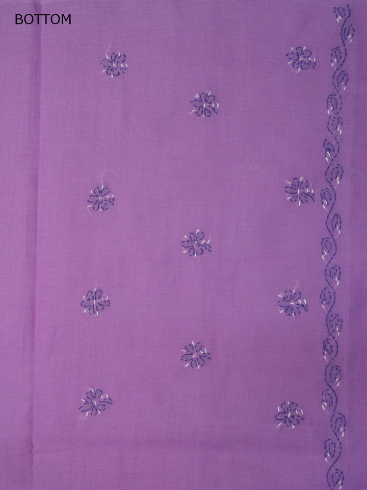 Women Hand Embroidered Chikankari Cotton Dressmaterial PC4120-LILAC