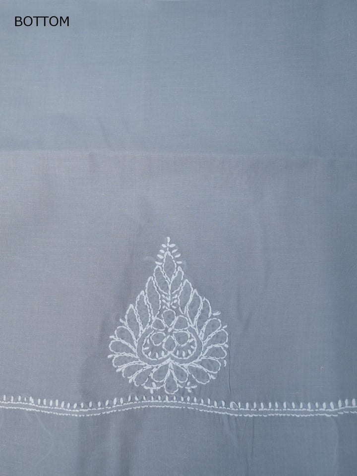 Women Hand Embroidered Cotton Chikankari Dress Material PCSCU00104FS Grey