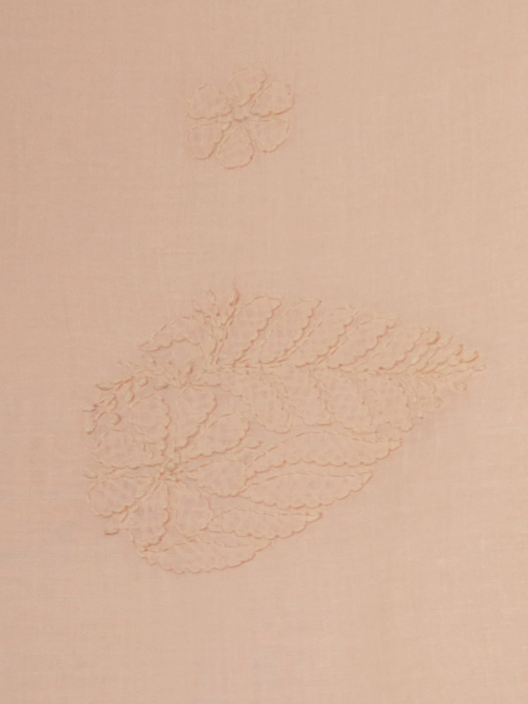 Women Hand Embroidered Cotton Chikankari Dress MaterialPCSCU00406FS-LIGHTPEACH