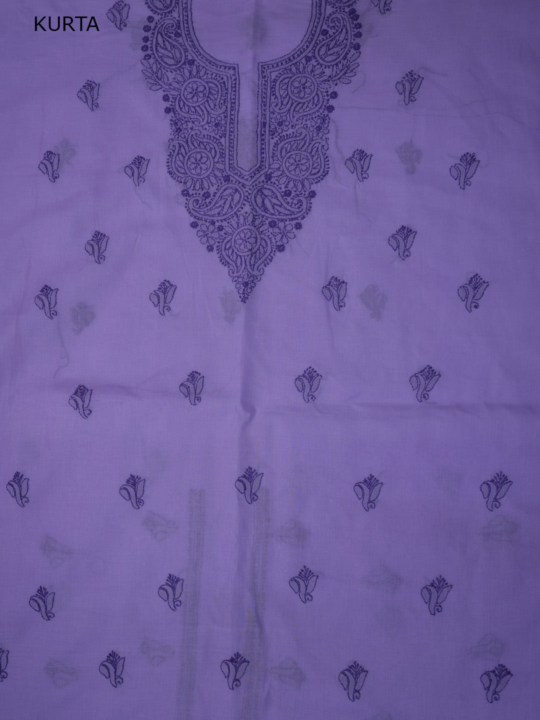 Women Hand Embroidered Chikankari Cotton Dressmaterial PCSCU00103FS-Mauve