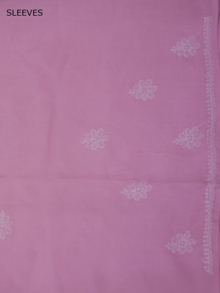 Women Hand Embroidered Cotton Chikankari Dress Material PCSCU00104FS Pink