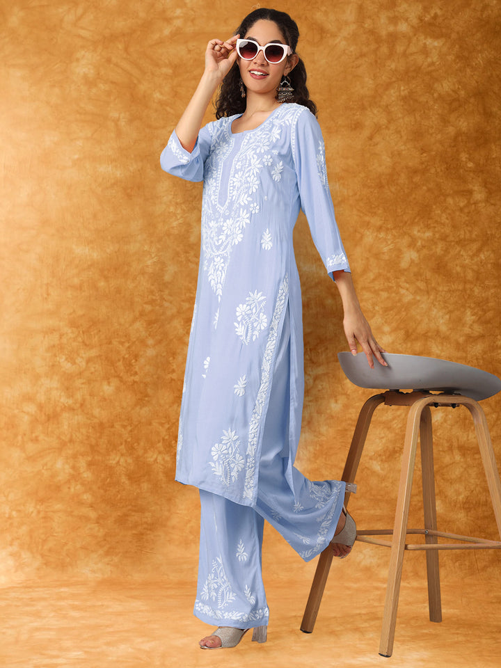 Women Hand Embroidered Chikankari Modal kurta set PC3600KS