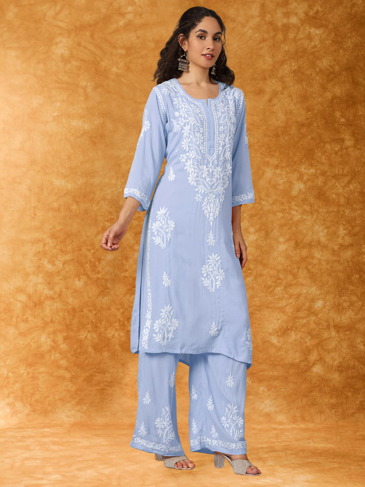 Women Hand Embroidered Chikankari Modal kurta set PC3600KS