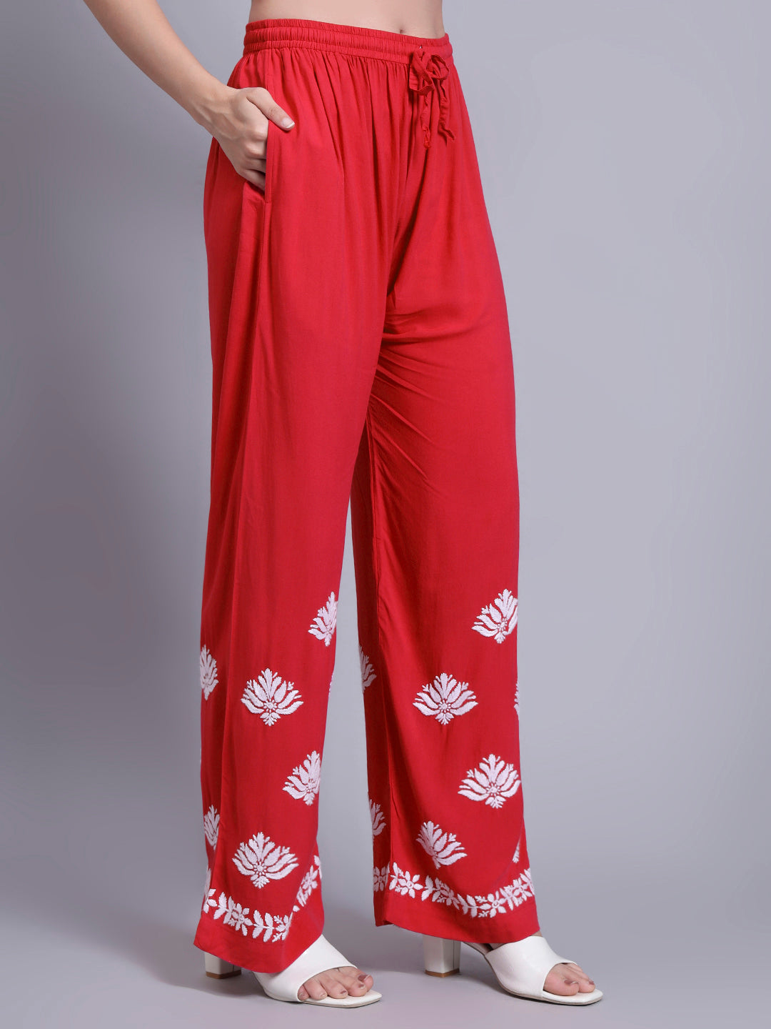 Women Hand Embroidered Chikankari Rayon kurta set PC4084KS