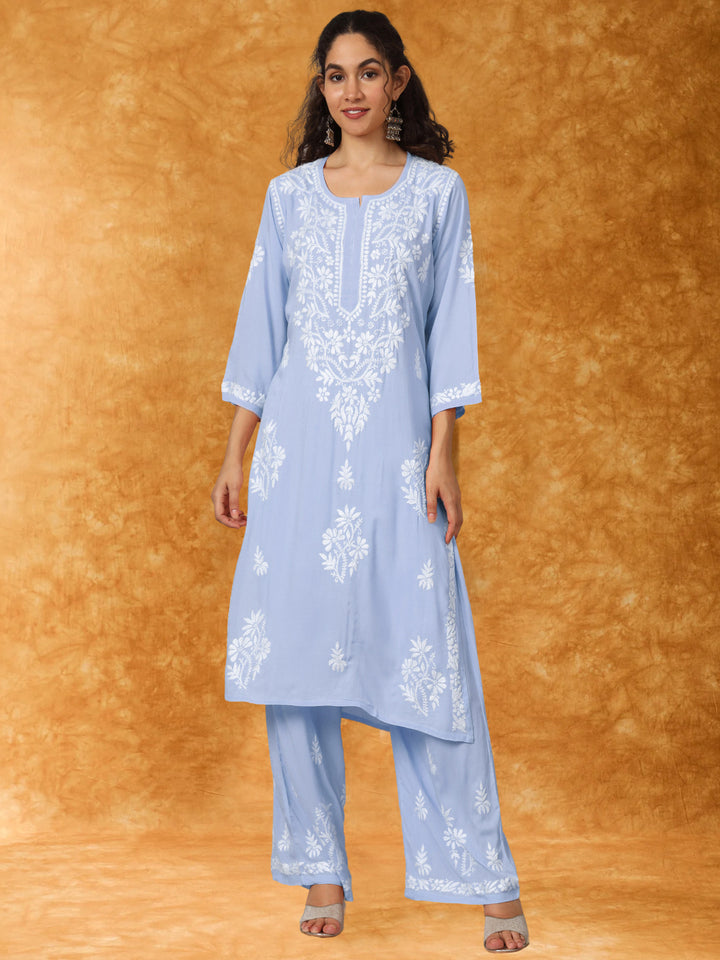 Women Hand Embroidered Chikankari Modal kurta set PC3600KS