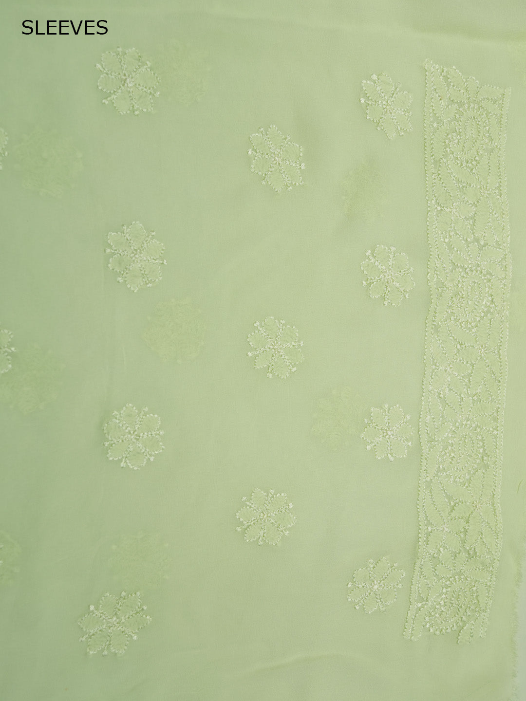 Women Hand Embroidered Chikankari Viscose Georgette Kurta fabric PC4122-SEAGREEN