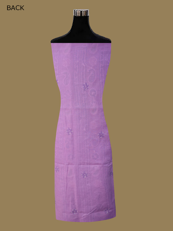 Women Hand Embroidered Chikankari Cotton Dressmaterial PC4120-LILAC