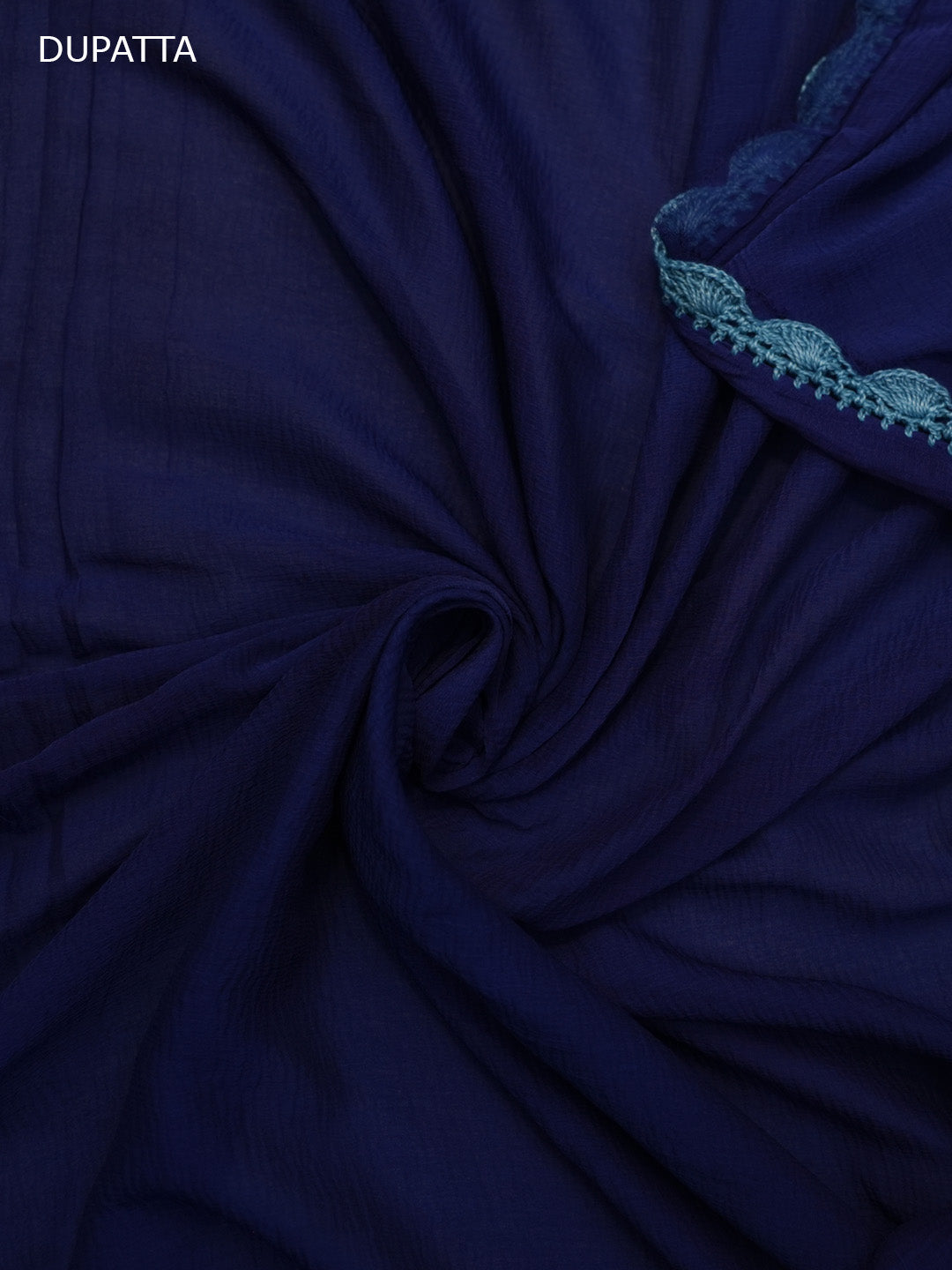 Women Hand Embroidered Chikankari Cotton Dressmaterial PC4120-NAVYBLUE