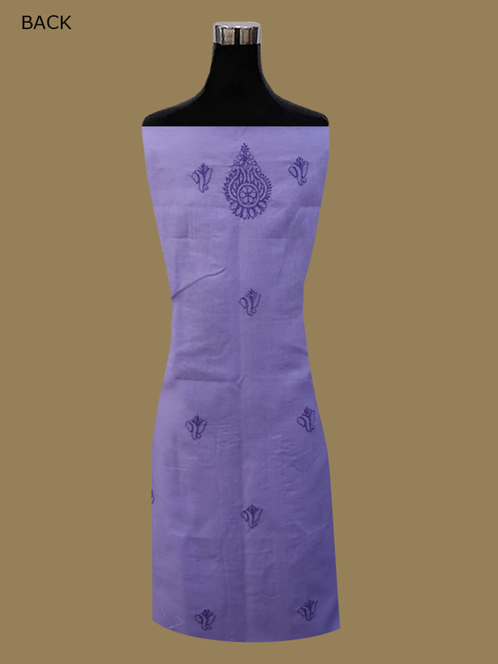 Women Hand Embroidered Chikankari Cotton Dressmaterial PCSCU00103FS-Mauve