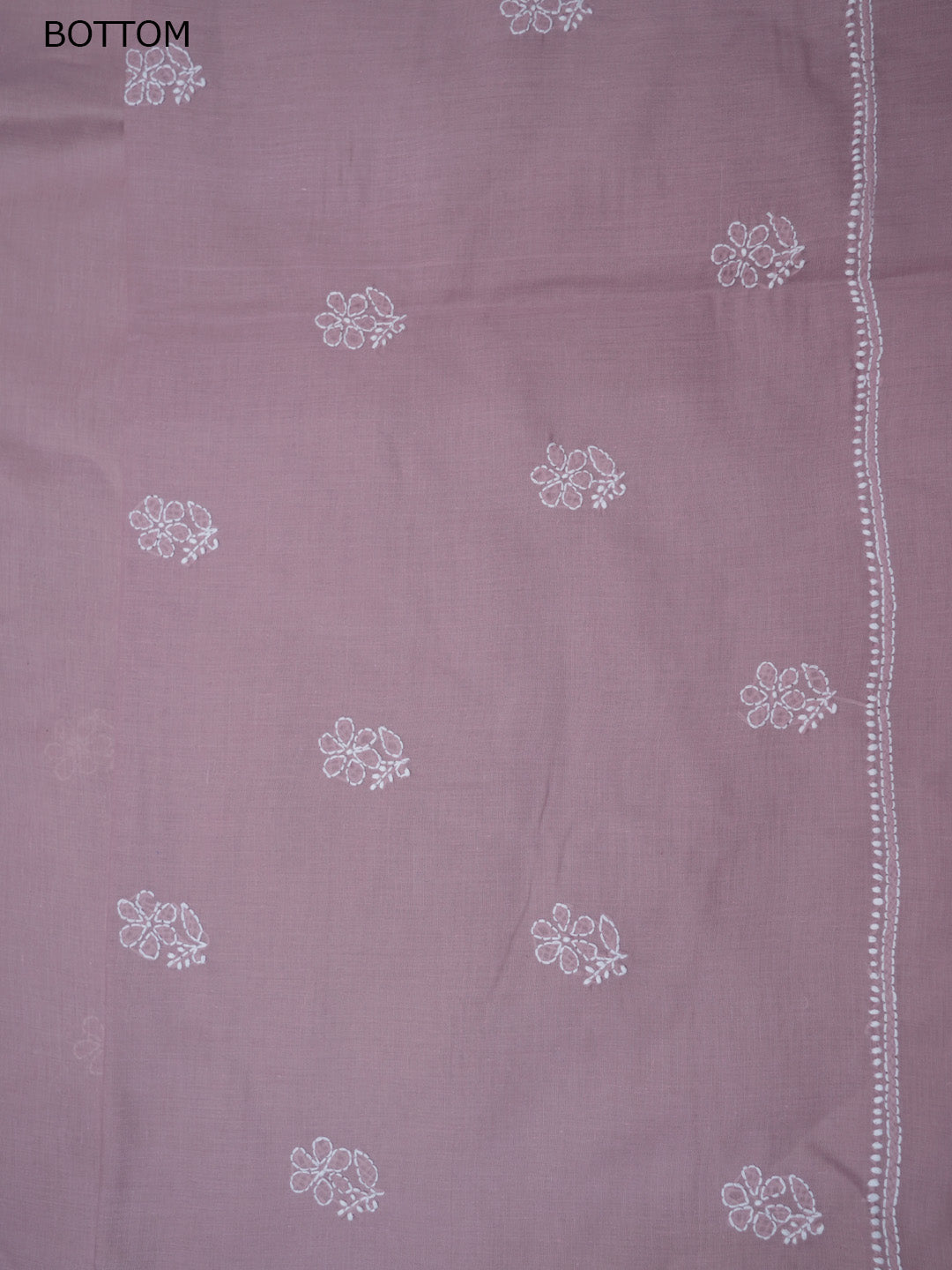 Women Hand Embroidered Chikankari Cotton Dressmaterial PCSCU00104FS-ONIONPINK