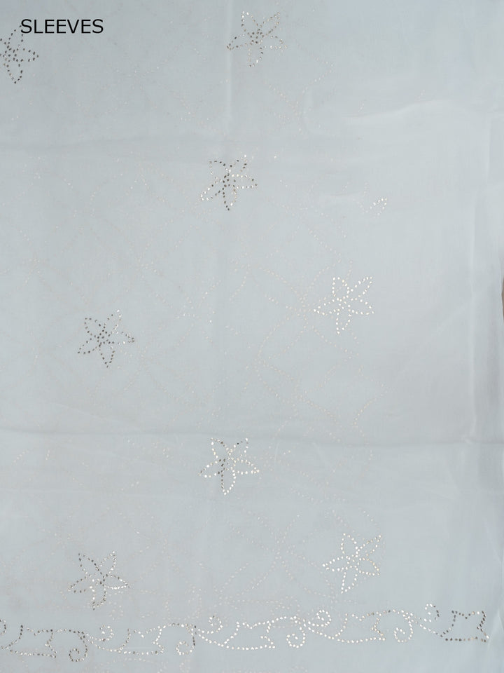 Women Hand Embroidered Chikankari Viscose Georgette Dressmaterial PC4124-WHITE7