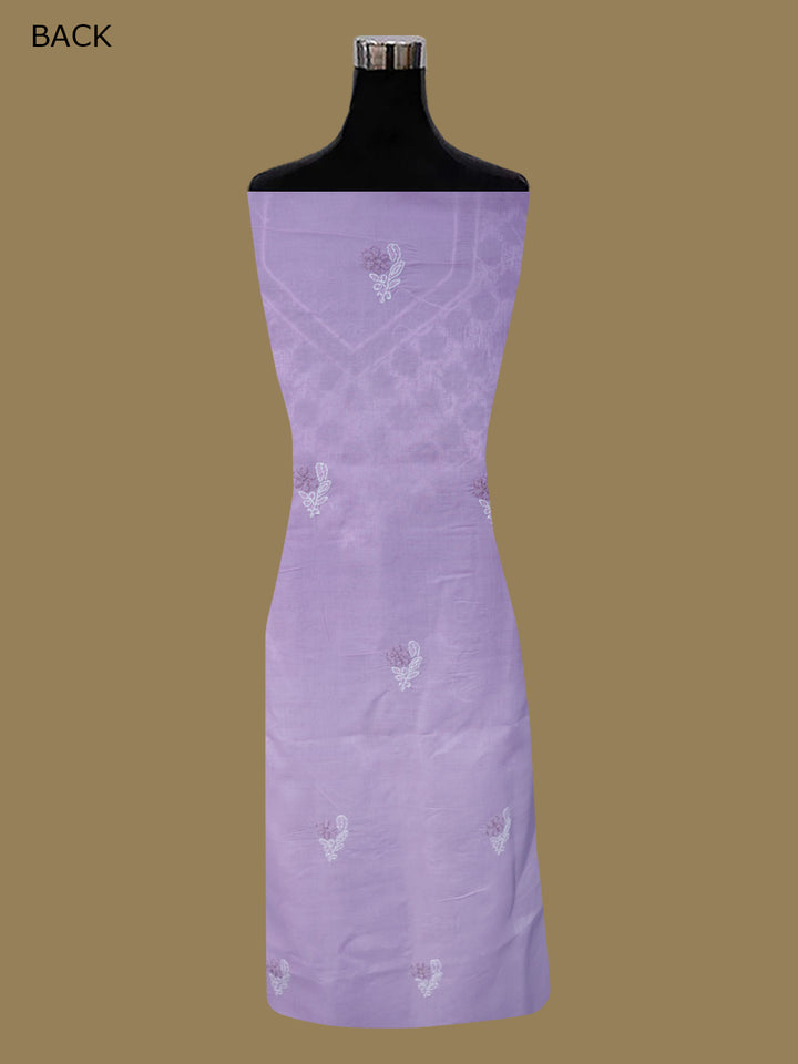Women Hand Embroidered Chikankari Cotton Dressmaterial PCSCU00102FS-MAUVE
