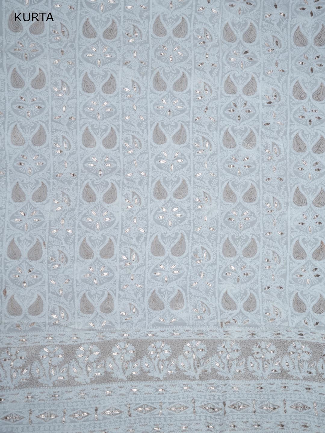 Women Hand Embroidered Chikankari Viscose Georgette Dressmaterial PC4124-WHITE8