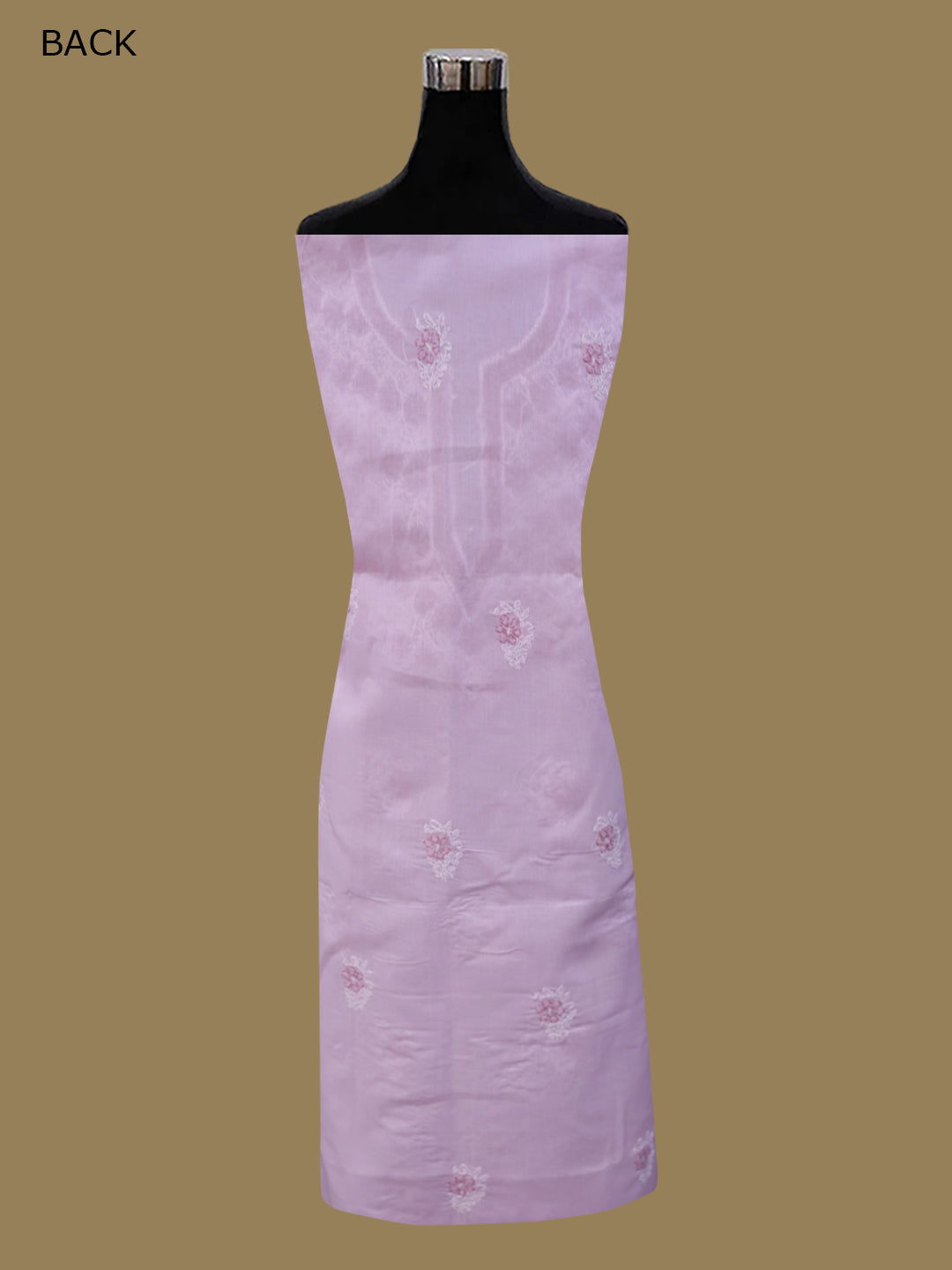Women Hand Embroidered Chikankari Cotton Dressmaterial PCSCU00102FS-Babypink