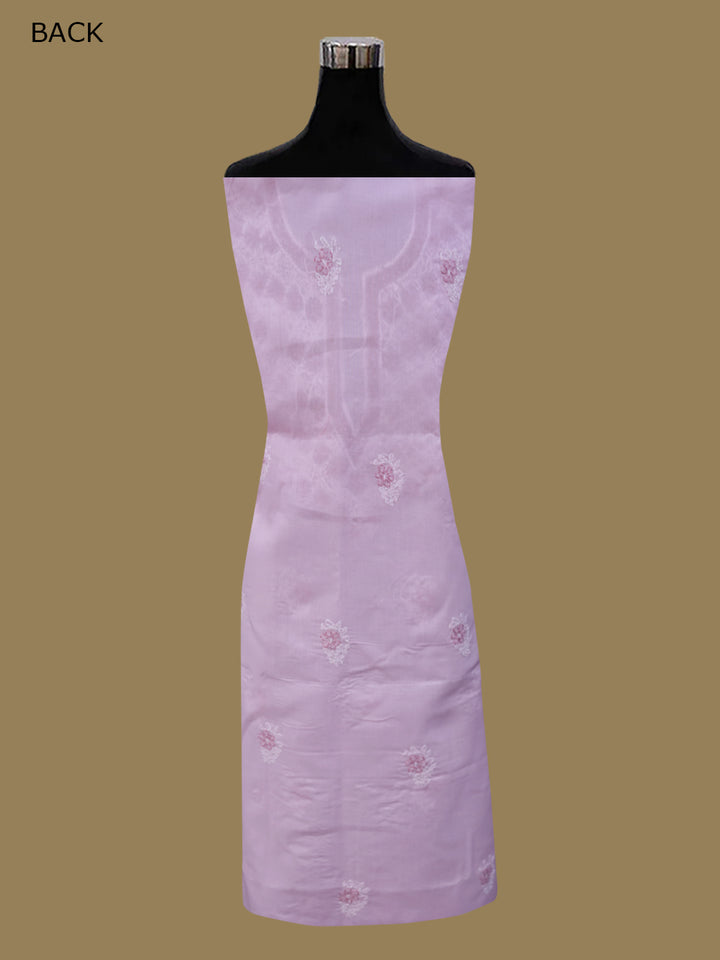 Women Hand Embroidered Chikankari Cotton Dressmaterial PCSCU00102FS-Babypink
