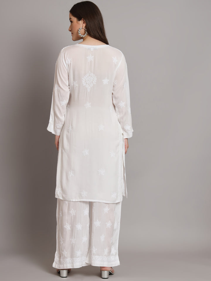 Women Hand Embroidered Chikankari Modal Kurta Set-PC3662