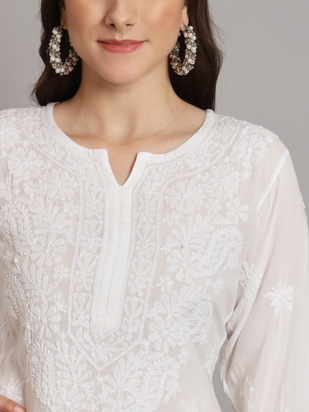 Women Hand Embroidered Chikankari Modal Kurta Set-PC3662