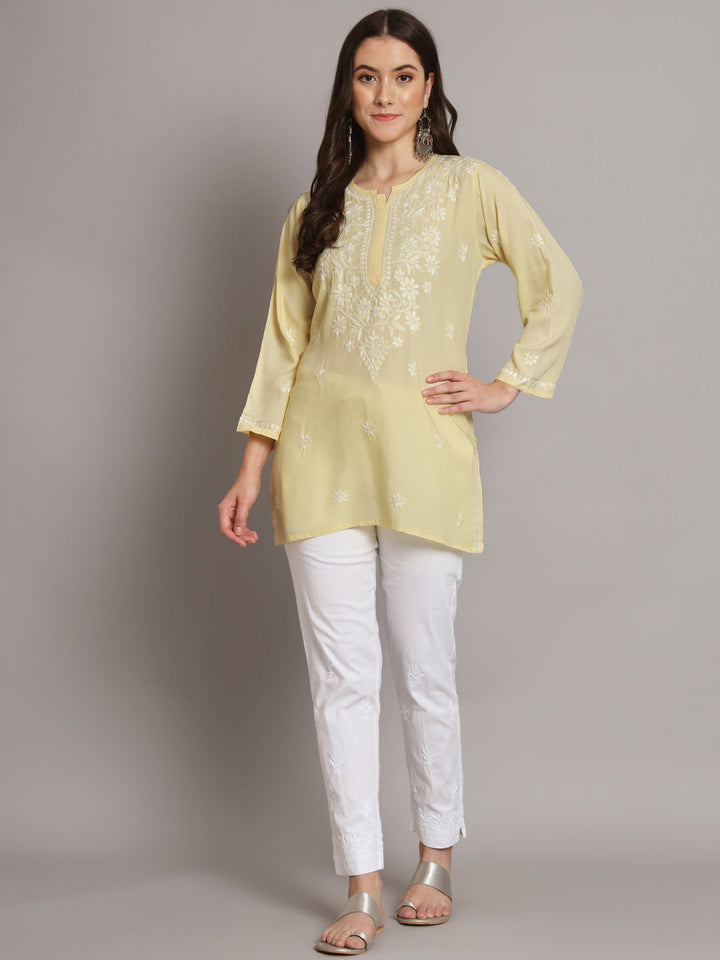 Women Hand Embroidered Chikankari Modal Kurti PC3611