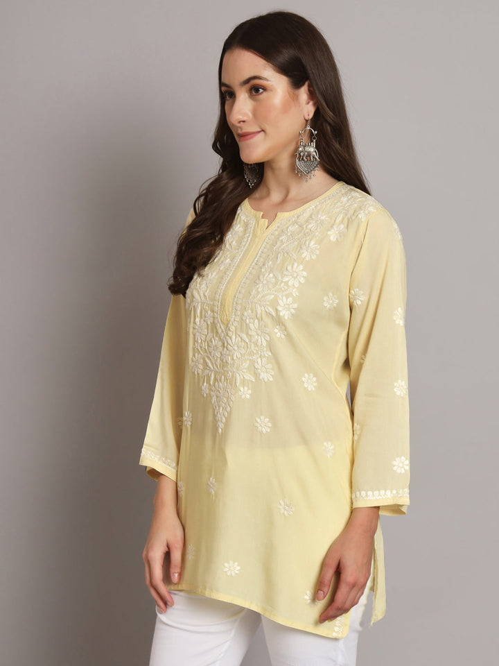 Women Hand Embroidered Chikankari Modal Kurti PC3611