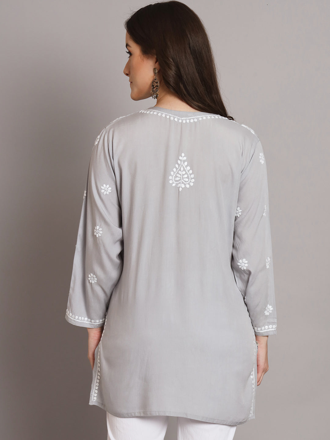 Women Hand Embroidered Chikankari Modal Kurti PC3611