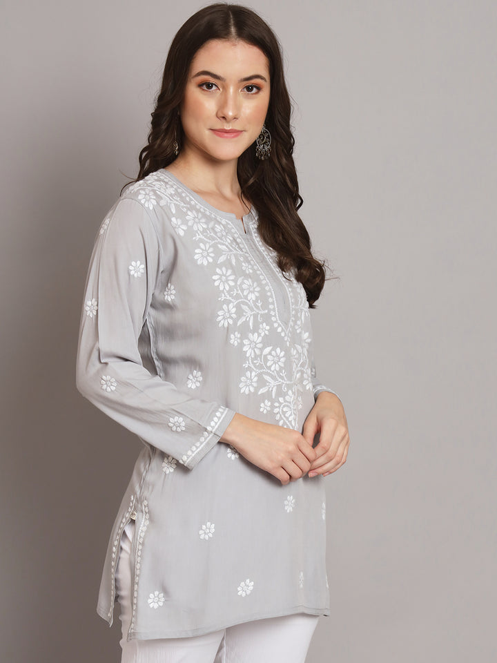 Women Hand Embroidered Chikankari Modal Kurti PC3611