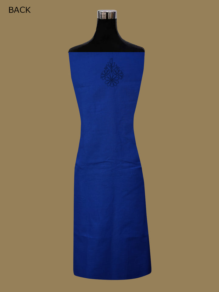 Women Hand Embroidered Chikankari Cotton Dressmaterial PCSCU00406FS-ROYALBLUE