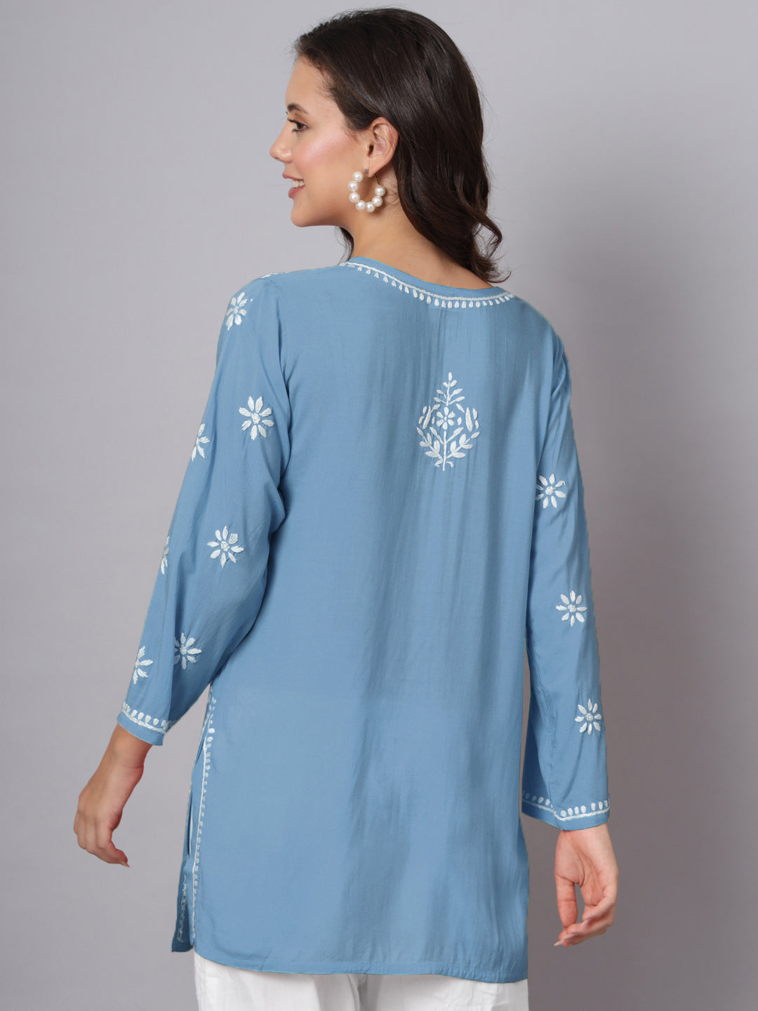 Women Hand Embroidered Chikankari Modal Kurti PC3611