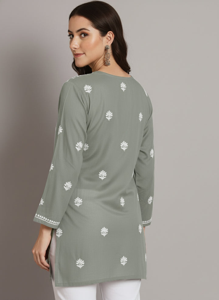 Women Hand Embroidered Chikankari Modal Kurti PC3611