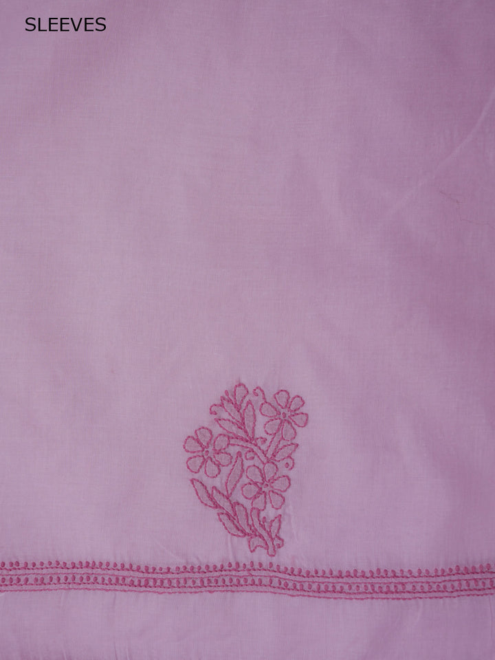 Women Hand Embroidered Chikankari Cotton Dressmaterial PCSCU00406FS-PINK