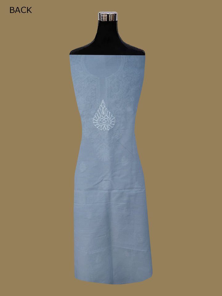 Women Hand Embroidered Cotton Chikankari Dress Material PCSCU00104FS Grey
