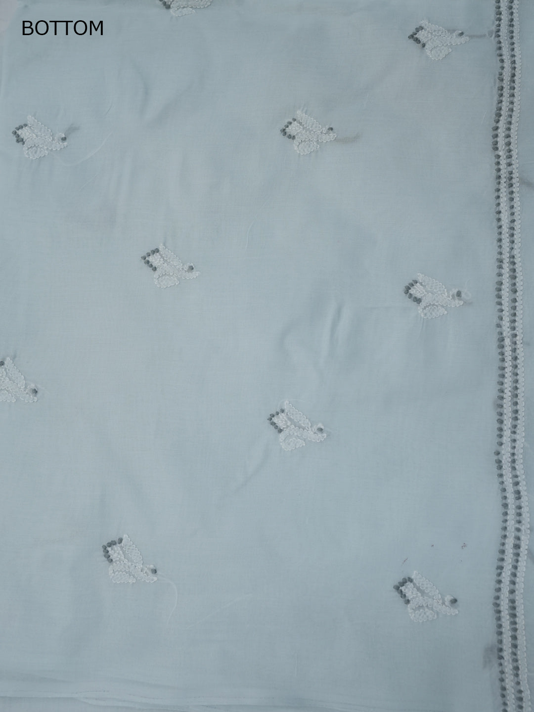 Women Hand Embroidered Cotton Chikankari Dress Material PCSCU00104FS-LIGHTGREY