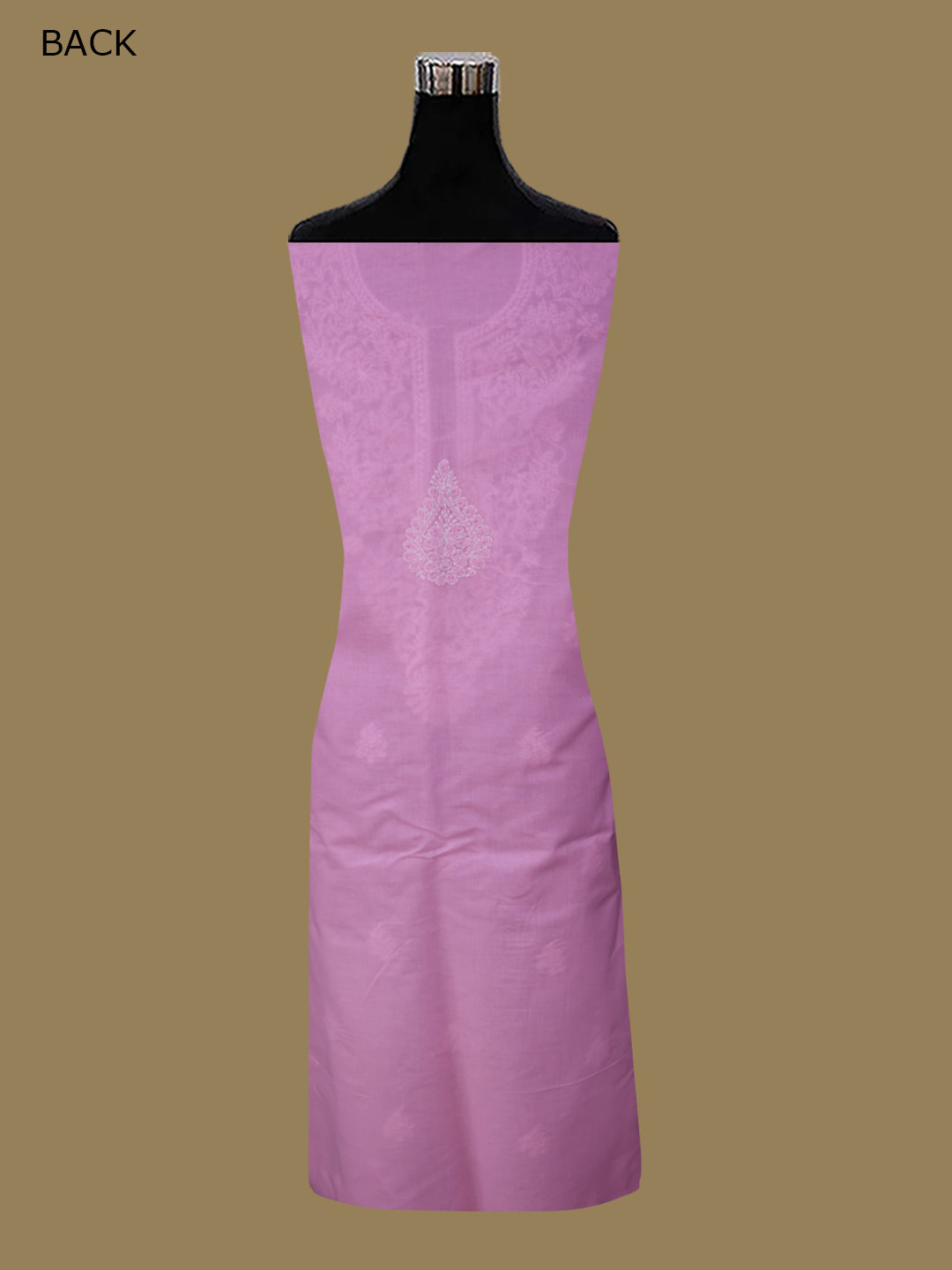Women Hand Embroidered Cotton Chikankari Dress Material PCSCU00104FS Pink