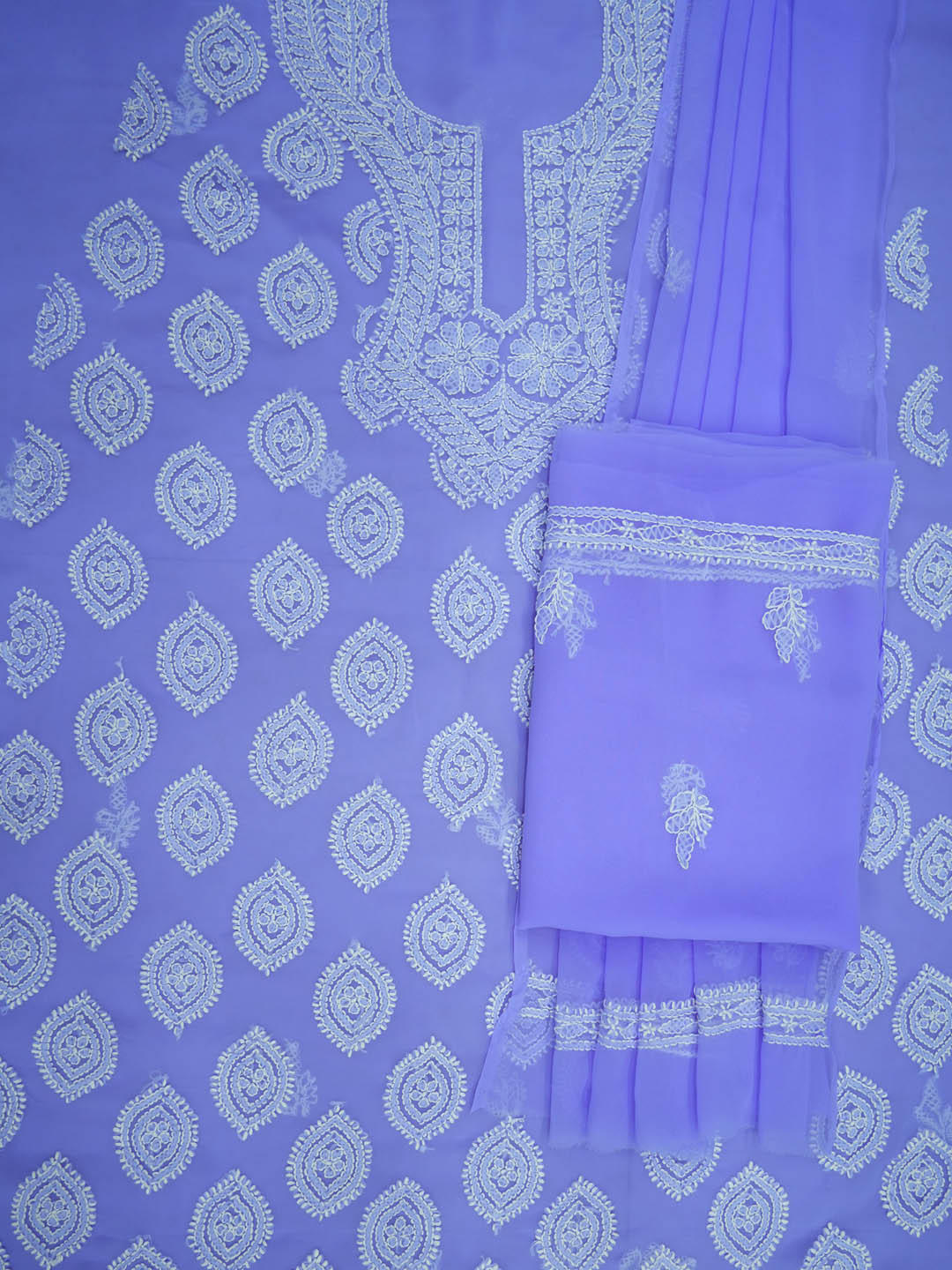 Buy Panzora Georgette Chikankari work Salwar Suit Dress Material Online at  Best Prices in India - JioMart.
