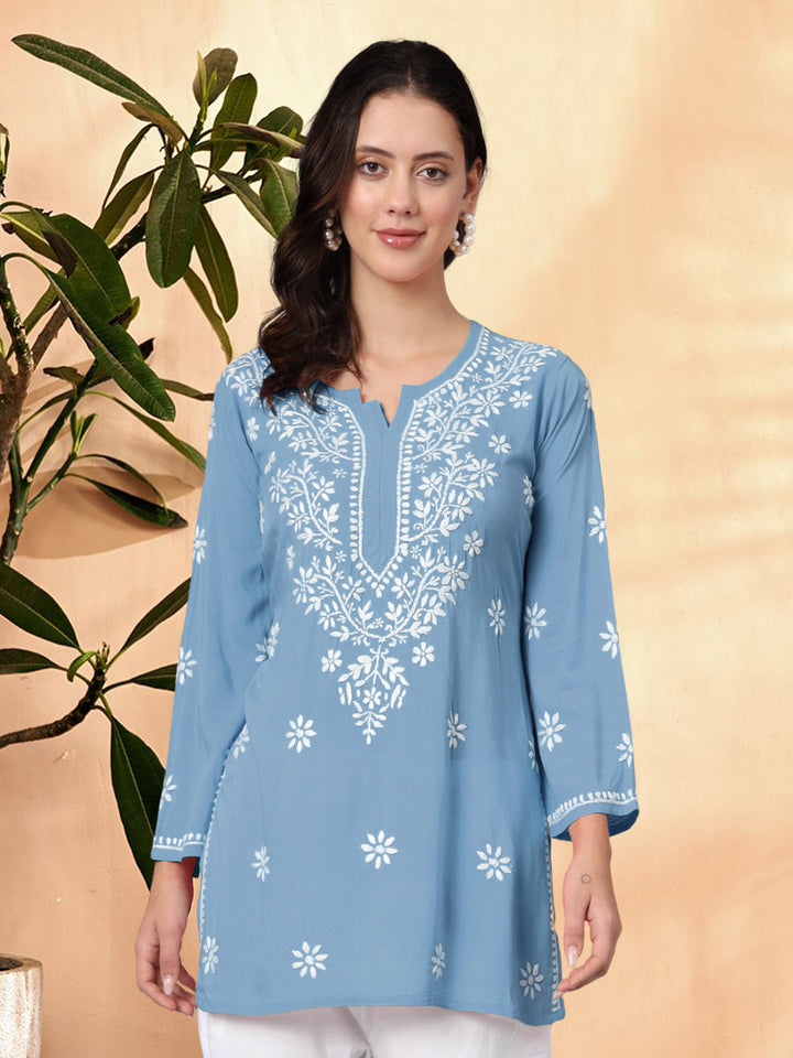 Women Hand Embroidered Chikankari Modal Kurti PC3611