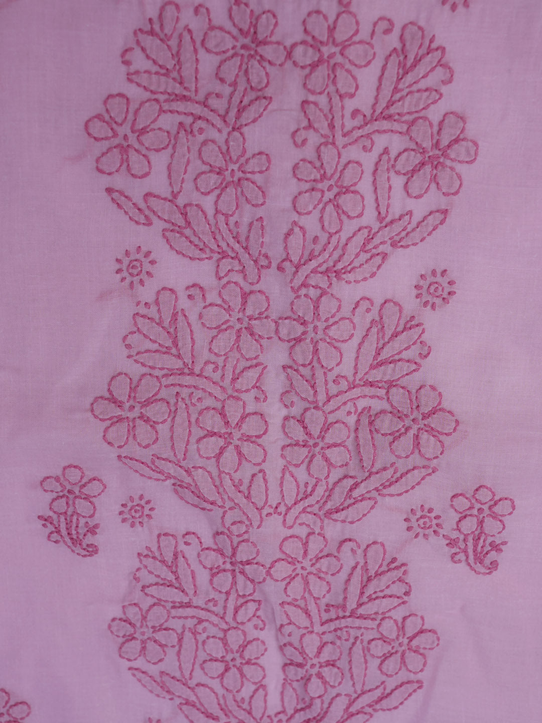 Women Hand Embroidered Chikankari Cotton Dressmaterial PCSCU00406FS-PINK