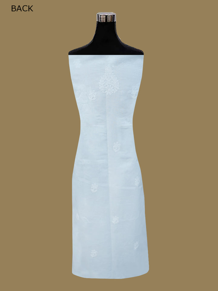 Women Hand Embroidered Chikankari Cotton DressMaterial PCSCU00104FS-SKYBLUE