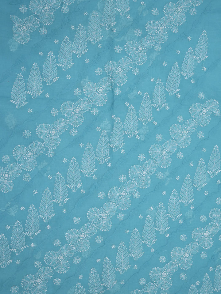 women hand embroidered chikankari cotton dressmaterial PC4120-SEAGREEN31