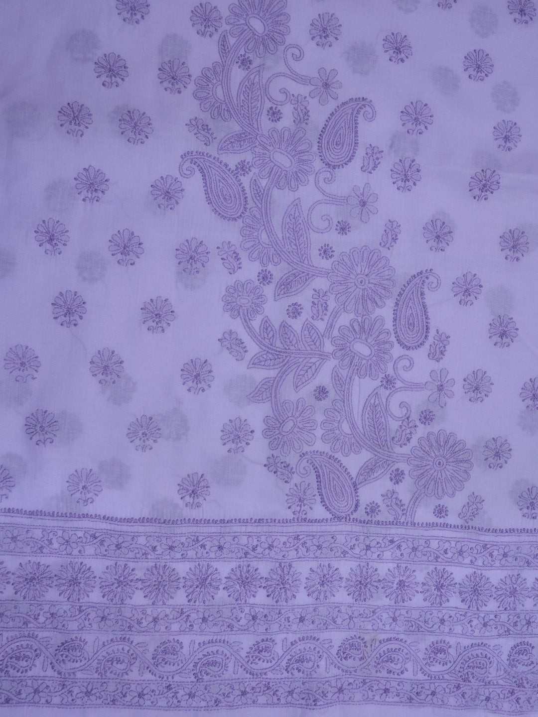 women hand embroidered chikankari cotton dressmaterial PC4120-LIGHTPURPLE27