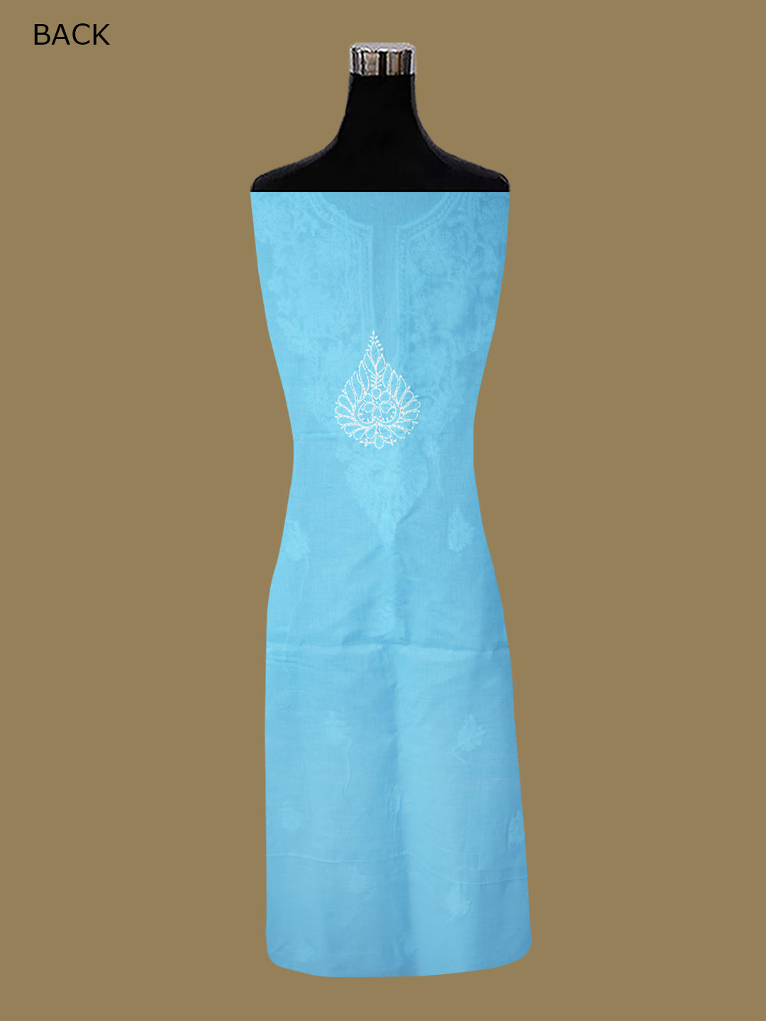 Women Hand Embroidered Cotton Chikankari Dress Material PCSCU00104FS Blue