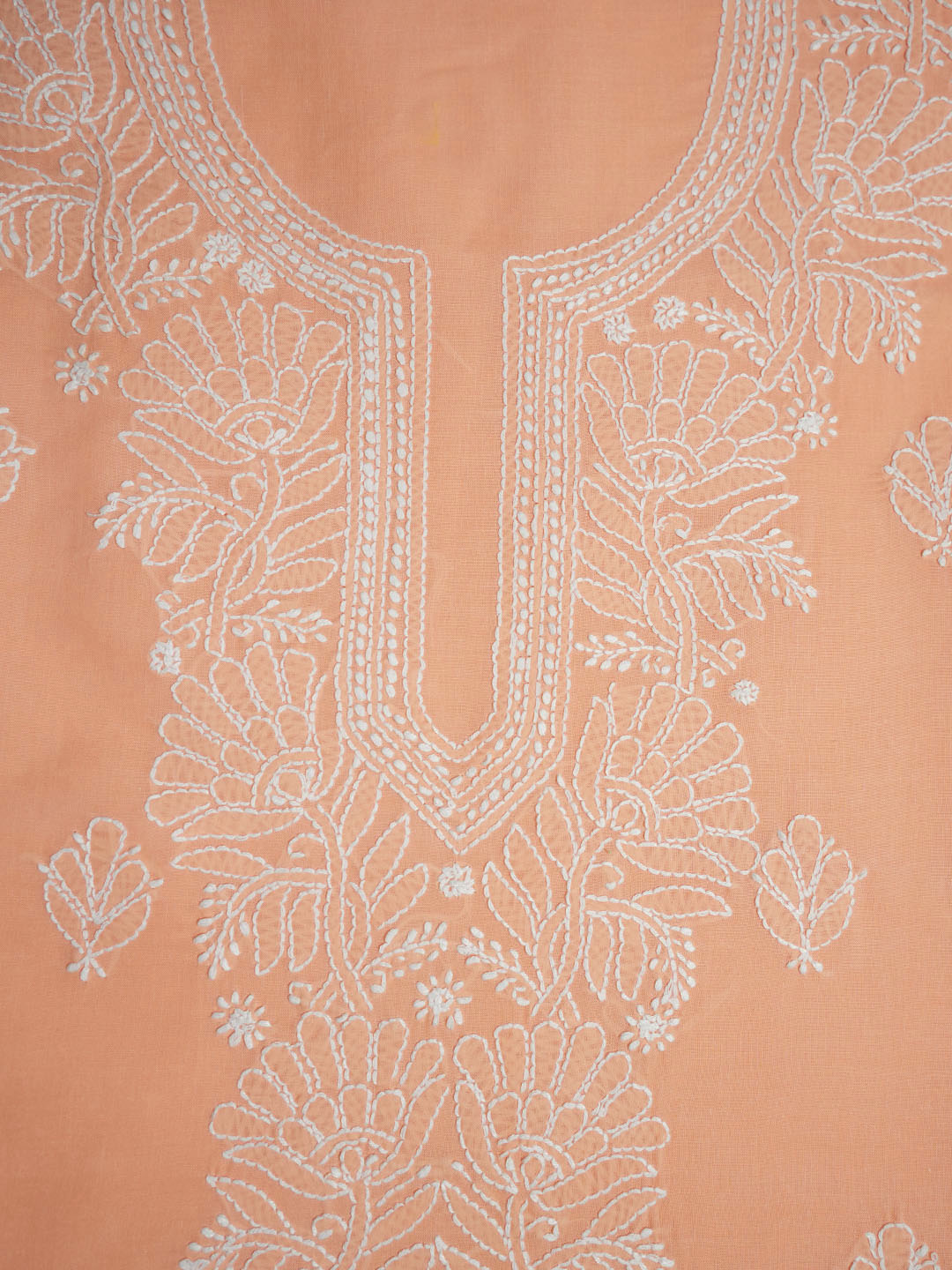 Hand Embroidered Chikankari Cotton Dress Material - PC3858