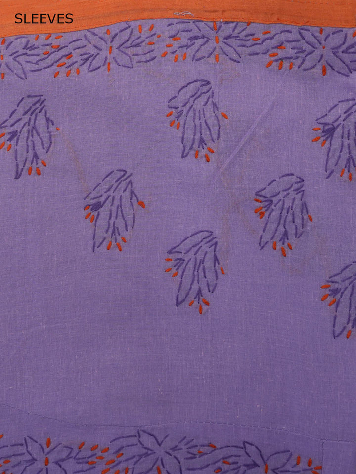 women hand embroidered chikankari cotton dressmaterial PC4120-MAUVE1