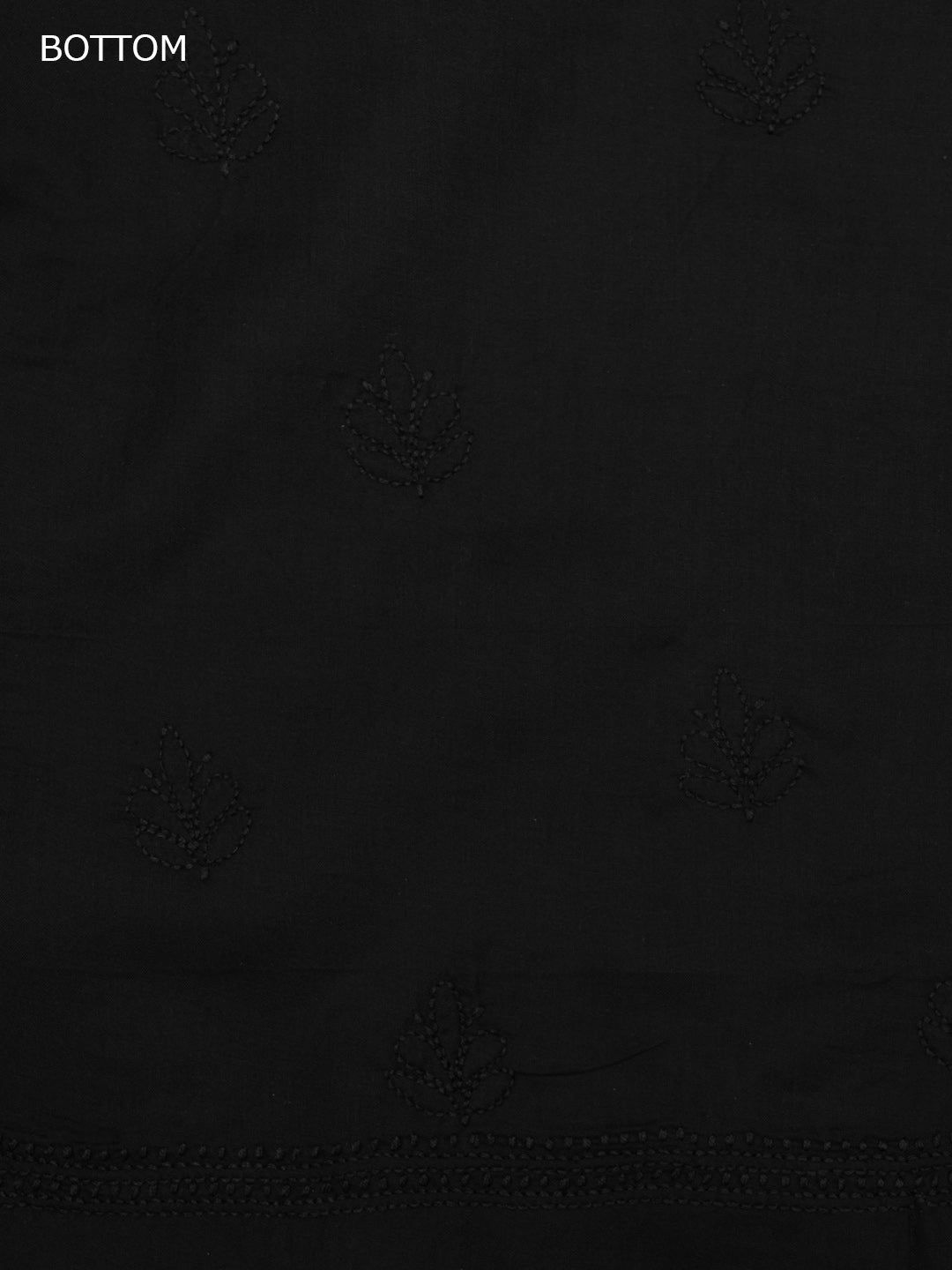 Women Hand Embroidered Chikankari Cotton Dressmaterial PCSCU00406FS-BLACK