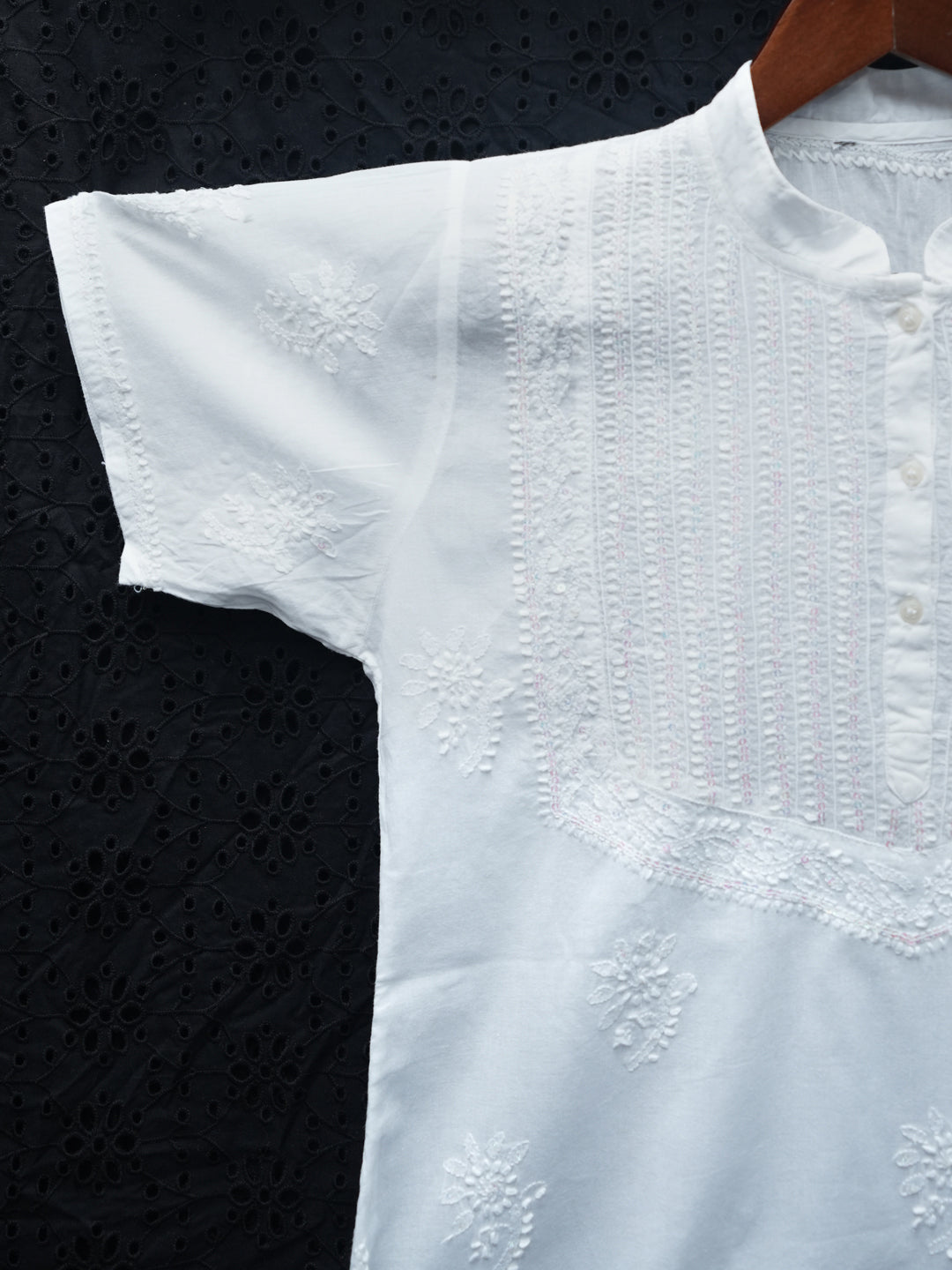 Chikankari Women Hand Embroidered Cotton Top PC3971