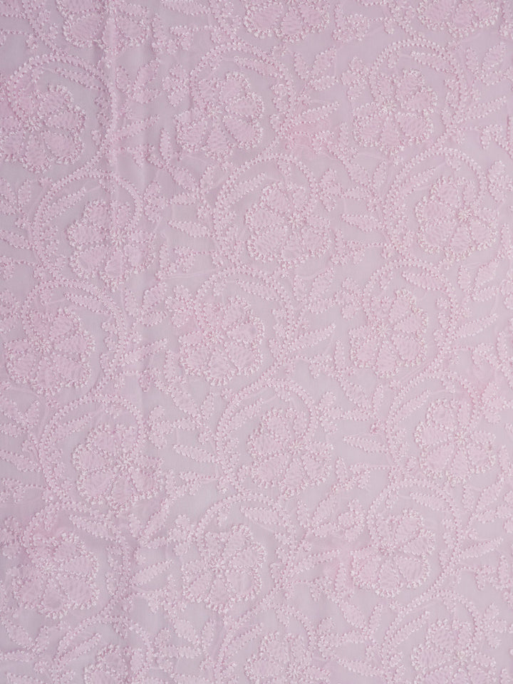 Women Hand Embroidered Chikankari Viscose Georgette PC4122-PINK