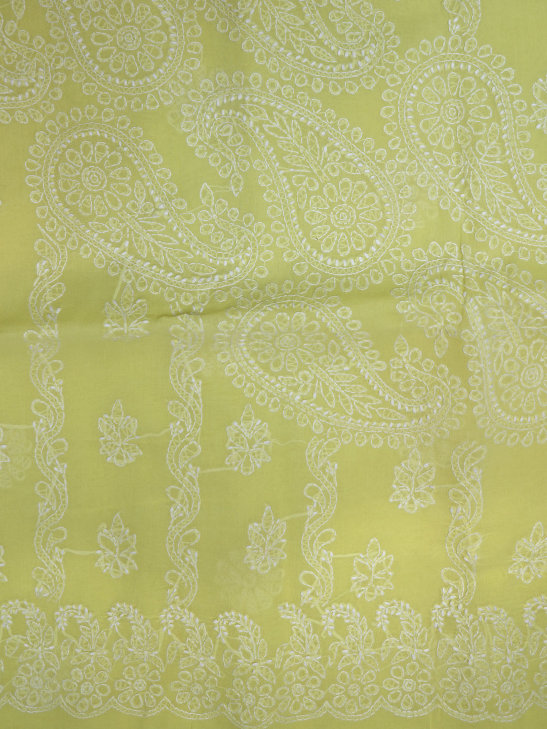 Hand Embroidered Chikankari Cotton Saree PCSAR02 Darklemon
