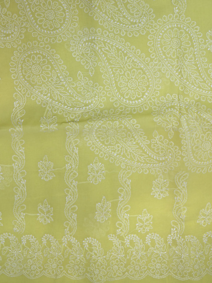 Hand Embroidered Chikankari Cotton Saree PCSAR02 Darklemon