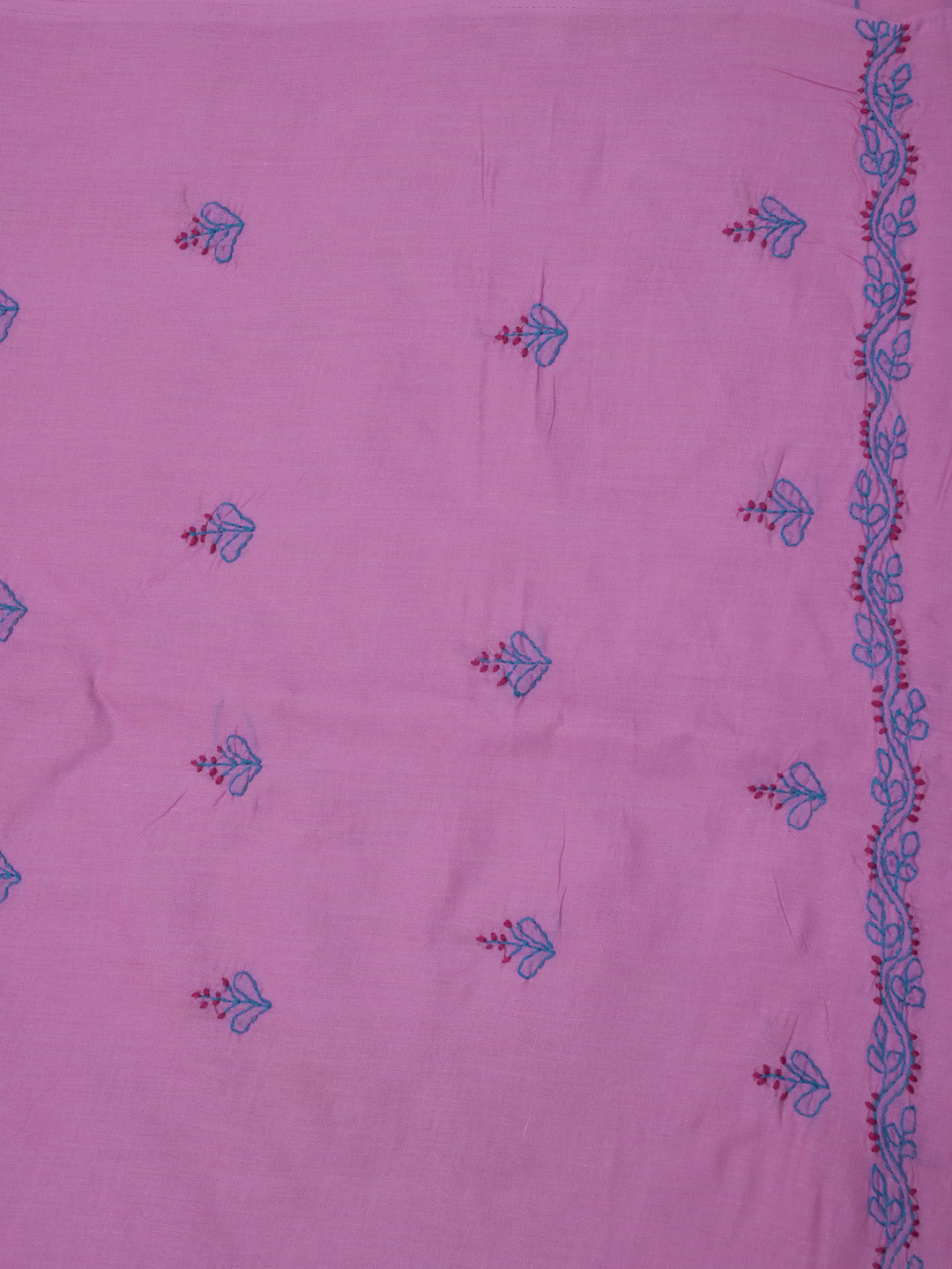 women hand embroidered chikankari cotton dressmaterial PC4120-DARKPINK18